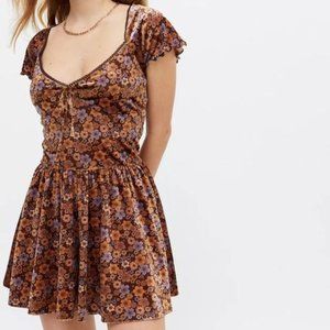 Floral Brown Jumpsuit